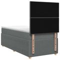 vidaXL LED boxspring posteľ s matracom Tmavosivá 80 x 200 cm Látka