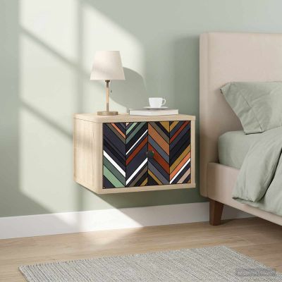 vidaXL Nástenná nočná skrinka OMMEN Dub sonoma 36 x 33 x 25 cm
