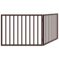 vidaXL Brána pre psa skladacia 2 panely hnedá 160 cm topoľové drevo