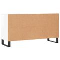 vidaXL Lavička na topánky, lesklá biela 102x35x55 cm, kompozitné drevo