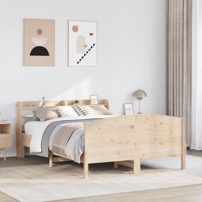 vidaXL Posteľ bez matraca 150x200 cm masívna borovica