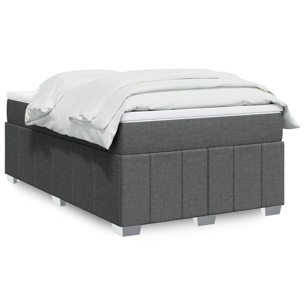 vidaXL Boxspring posteľ s matracom, tmavosivá 120x190 cm, látka