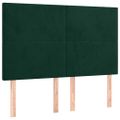 vidaXL Posteľný rám boxsping s matracom tmavozelený 140x190 cm zamat