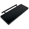 vidaXL Plávajúce nástenné police 2 ks čierne 60x20x3,8 cm