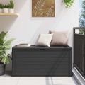 vidaXL Záhradný úložný box antracitový 116x44x55 cm