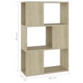 vidaXL Knižnica deliaca stena dub sonoma 60x24x94 cm drevotrieska
