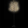 vidaXL Vianočný stromček 220 LED teplé biele svetlo kvety čerešne 220 cm