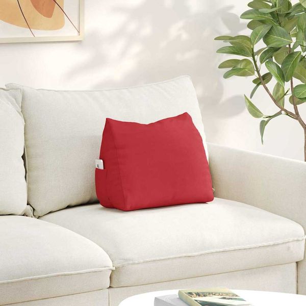 vidaXL Poduška na chrbát Červená 45 x 20 x 35 cm látka