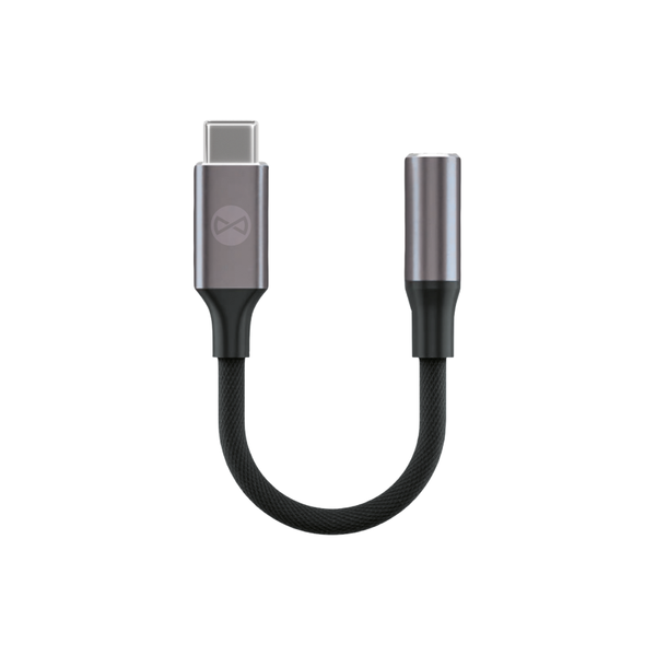 Forever adaptér audio AJC-01 jack 3,5 mm - USB-C čierny