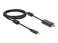 Kábel video/audio - 24 pin USB-C s kolíkmi (samec) do HDMI s kolíkmi (samec) - 2 m - čierna - podporuje 4K, aktívny