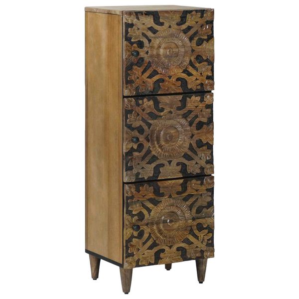 vidaXL Vysoký stolík Hnedá 40 x 33,5 x 110 cm Masívne mango drevo