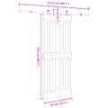 vidaXL Posuvné dvere NARVIK 85 x 210 cm (213,5 cm) Prírodná a čierna