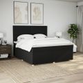 vidaXL Posteľný rám boxspring s matracom čierny 180x200 cm látka