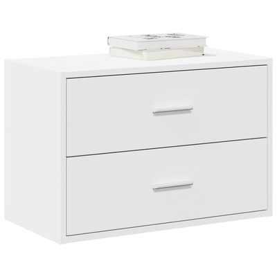 vidaXL skriňa s 2 zásuvkami biela 60x31x40 cm kompozitné drevo