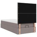 vidaXL Osmanský rám postele s matracom sivohnedá 80x200 cm látka