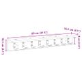 vidaXL Vešiak na stenu Nástenná montáž Dymová dub 80 x 10,5 x 10,5 cm
