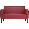vidaXL Loveseat pohovka vínová červená 110 cm umelá koža