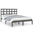 vidaXL Posteľný rám sivý masívne borovicový masív 140x190 cm