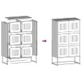 vidaXL Highboard Antracit 68x39x123 cm Oceľ