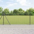 vidaXL Zvarené drôtené pletivo s betónovým základom 50 x 1 m Sivá