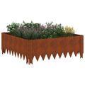 vidaXL Obrubník trávnika 60 x 60 x 20 cm Oceľ Hrdzavý