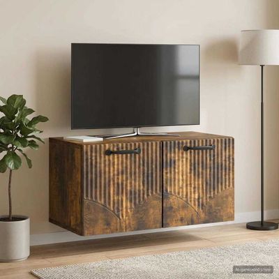 vidaXL Nástenná TV skrinka Nástenný Dymový dub 59,5 x 31 x 30 cm