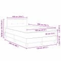vidaXL Posteľ s pružinovým rámom Čierna 120 x 200 cm Zamat