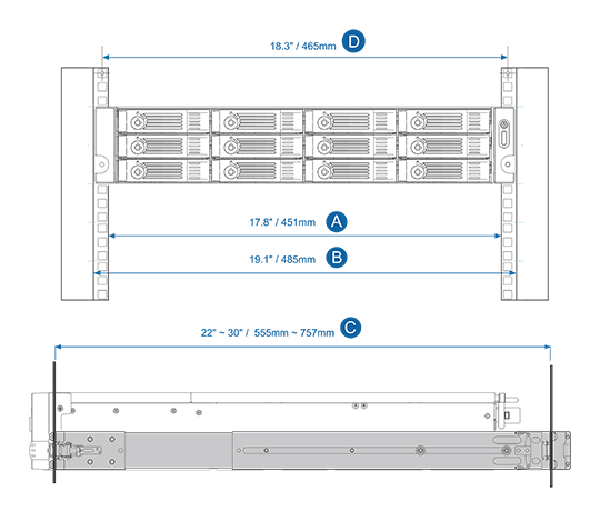 QNAP Rail kit - RAIL-B01