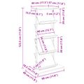 vidaXL Regál na časopisy Dymová dub 68 x 40 x 123.5 cm