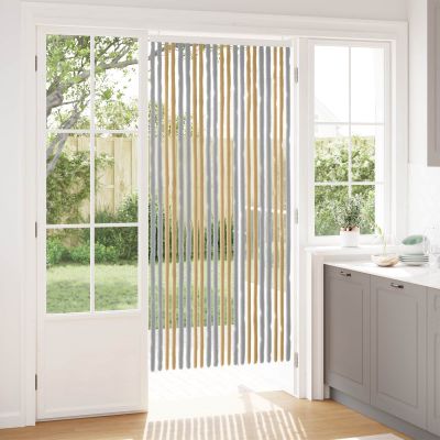 vidaXL Záves proti hmyzu z chenille Šedá a béžová 90 x 200 cm 100% PP