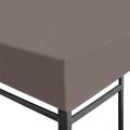 vidaXL Záhradný altánkový kryt 300 x 300 cm Sivohnedá Polyester a oceľ