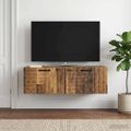 vidaXL Nástenná TV skrinka Nástenný Staré drevo 98 x 41 x 30 cm