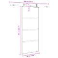 vidaXL Posuvné dvere s kovaním čierne 90x205 cm tvrdené sklo