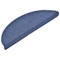 vidaXL Schodové rohože 30 ks 56x17x3 cm modré polkruhové