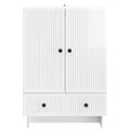 vidaXL Servírovacia skriňa Vysoký Lesklý Biely 66 x 34,5 x 95 cm
