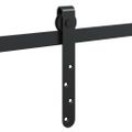 vidaXL Kovanie na posuvné dvere skrinky 122 cm uhlíková oceľ