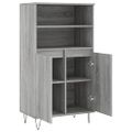 vidaXL Vysoká skrinka sivý dub sonoma 60x36x110 cm spracované drevo