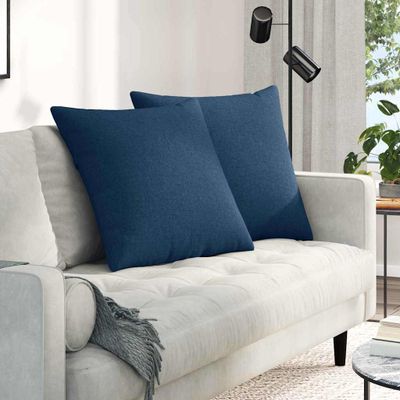 vidaXL Vankúše na pohovku 2 pcs Modrá 60 x 60 cm látka