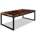 vidaXL Konferenčný stolík, teakové drevo a živica 110x60x40 cm