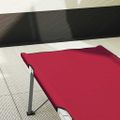 vidaXL Skladacia kempingová posteľ Červená 194 x 62,5 x 42,5 cm