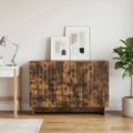 vidaXL Servírovacia skriňa so zásuvkou Dymový dub 89 x 34,5 x 60 cm