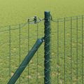vidaXL Európsky plot s hrotmi 10 x 1,2 m PVC potiahnutá oceľ Zelená