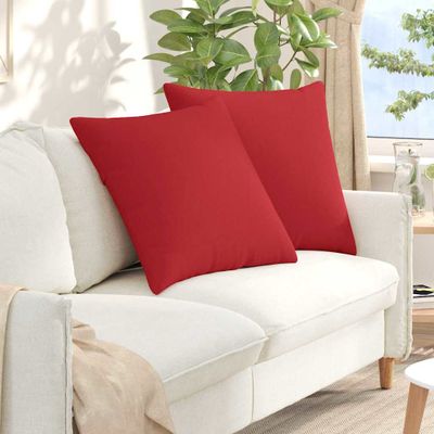 vidaXL Vankúše na pohovku 2 pcs Červená 80 x 80 cm látka
