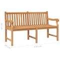 vidaXL Záhradná lavička 150 cm masívne tíkové drevo
