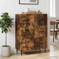 vidaXL Servírovacia skriňa so zásuvkou Dymový dub 66 x 34,5 x 89,5 cm