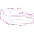 vidaXL Posteľný rám boxsping s matracom tmavomodrý 140x210 cm zamat