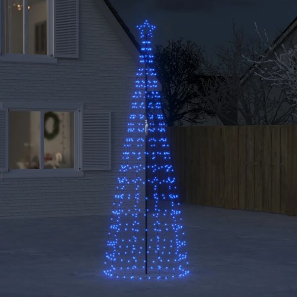 vidaXL LED vianočný stromček s hrotmi 570 LED modré 300 cm
