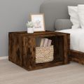 vidaXL Nočný stolík dymový dub 57x55x36 cm spracované drevo