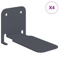 vidaXL Neviditeľná plávajúca polica 4 ks Antracit 6 x 11 x 6,5 cm