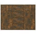 vidaXL Komoda dymový dub 88x30x65 cm spracované drevo